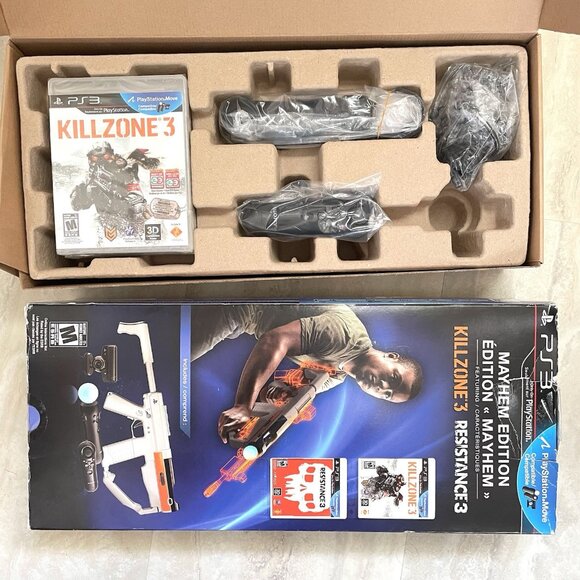 PS3 Resistance 3 Killzone 3 Mayhem Edition Gun Move Controllers Playstation 3 - Picture 2 of 16